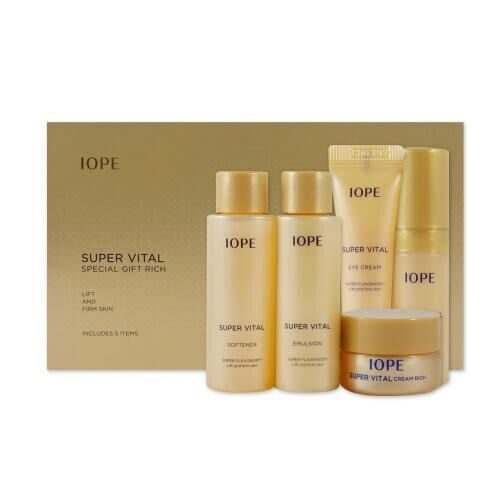 Антивозрастной увлажняющий набор миниатюр IOPE Super Vital Special Gift Rich 5 Items